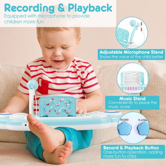 37-key Kids Electronic Piano Keyboard Playset-Pink