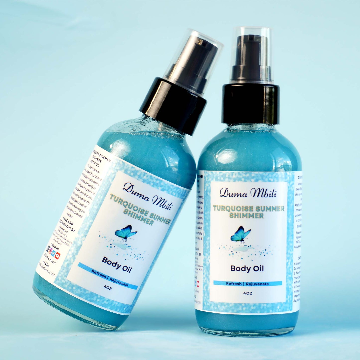 Turquoise Summer Shimmer Body Oil