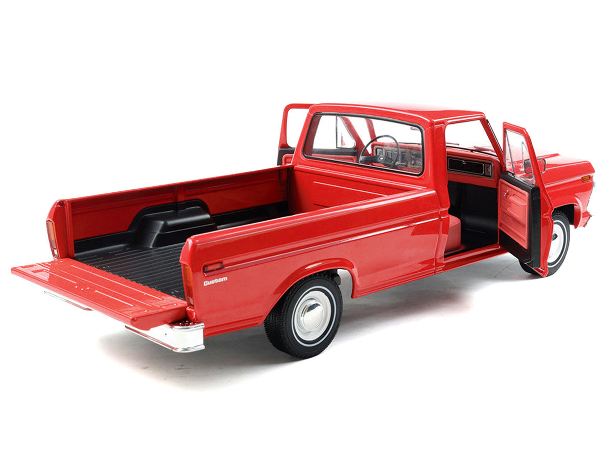 1974 Ford F-100 Pickup Truck Candy Apple Red 1/18 Diecast Model Car by IXO Models