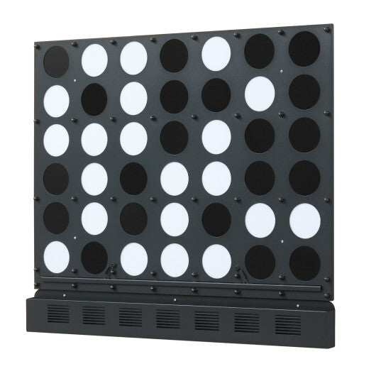 Wall-mounted Jumbo 4-in-a-Row Game with Acrylic Discs-Walnut