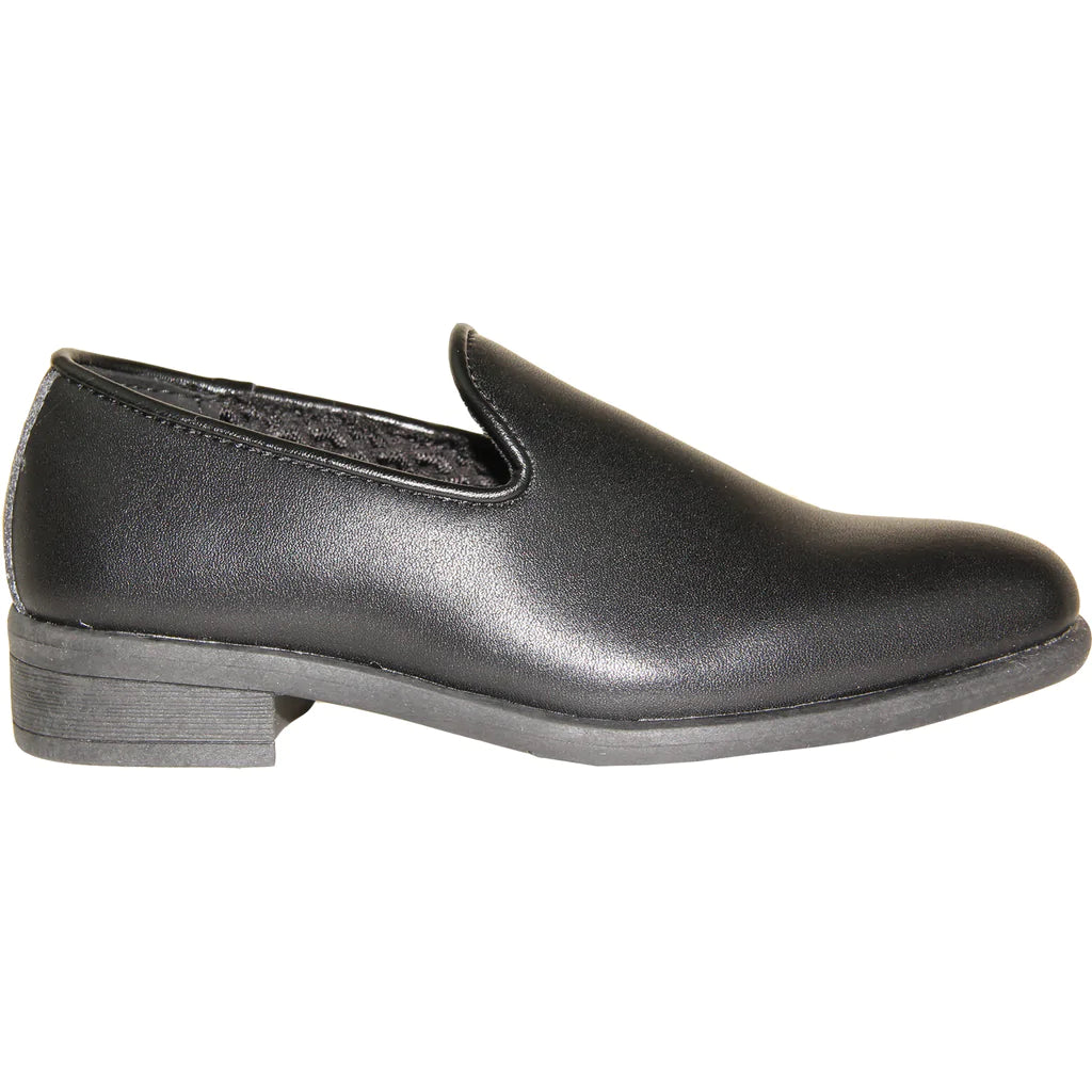 VANGELO Boy VALLO-3KID Dress Shoe Formal Tuxedo for Prom & Wedding Black Matte