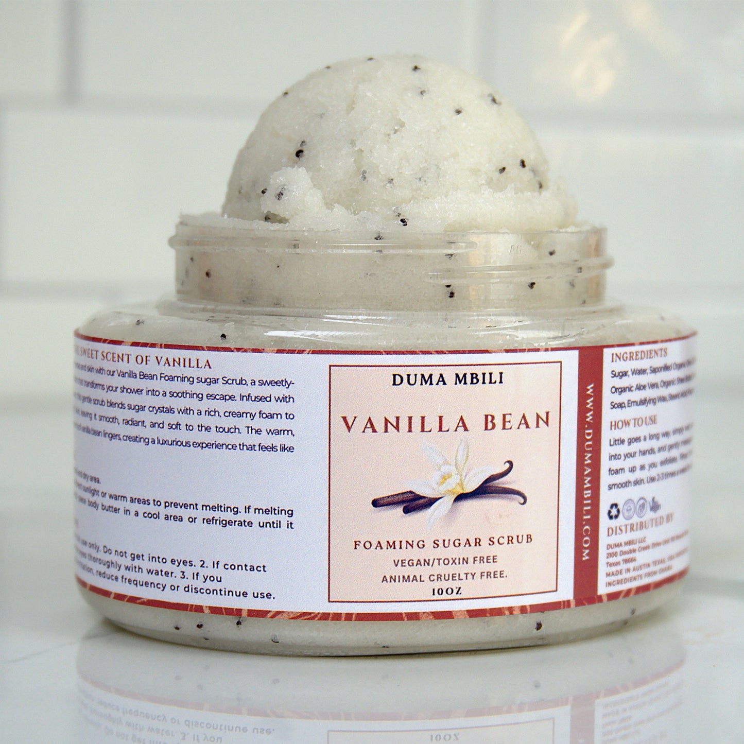 Vanilla Bean Foaming Sugar Scrub