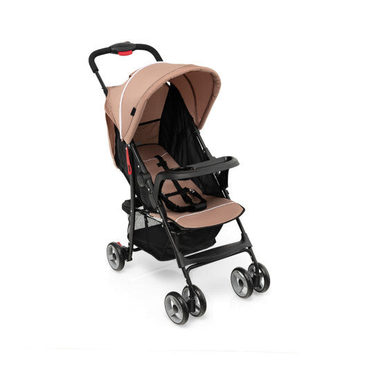 Costway Foldable Lightweight Baby Stroller Travel Pushchair 0-36 Months Age Group 13 lbs Coffee