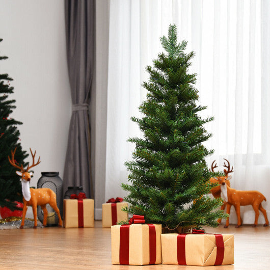 Costway 3Ft Pre-Lit Spruce Tabletop Christmas Tree Lights Timer
