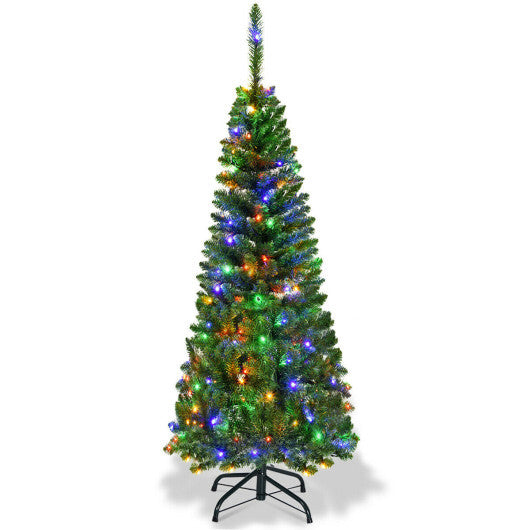 Costway Artificial National Foot Kingswood Fir Pencil Christmas Tree-4.5ft
