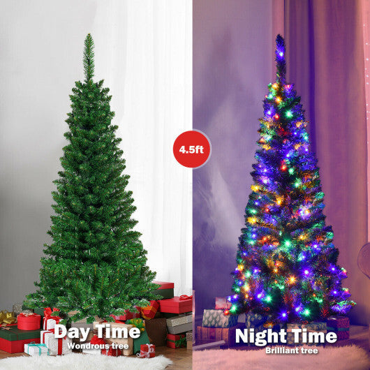 Costway Artificial National Foot Kingswood Fir Pencil Christmas Tree-4.5ft