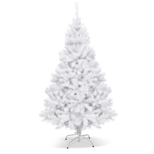 Costway 6' Hinged Artificial Christmas Tree with Metal Stand-6 ft