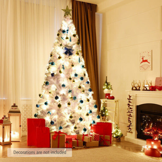 Costway 6' Hinged Artificial Christmas Tree with Metal Stand-6 ft