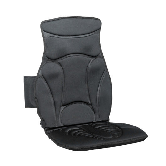 Costway Vibration Massage Seat Cushion Car 10 Vibration Motors Seat Back Massager