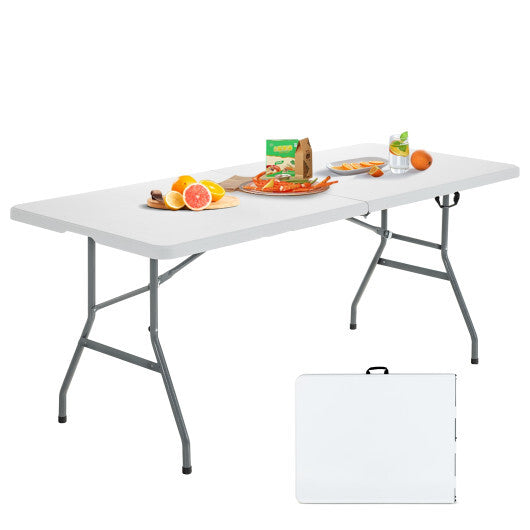 Costway 6' Folding Table Portable Plastic Indoor Outdoor Picnic Party Dining Camp Tables