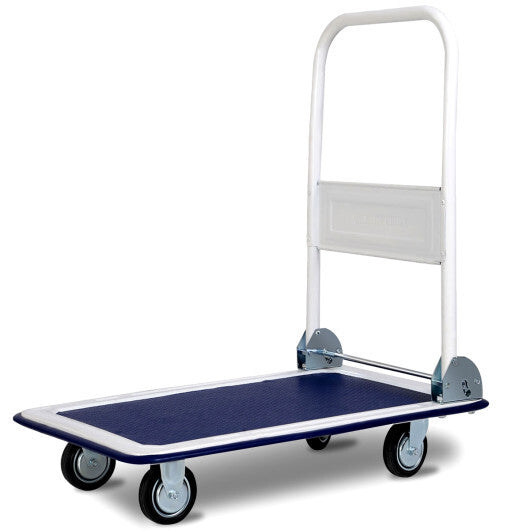 Costway 330lbs Platform Cart Dolly Foldable Push Hand Iron