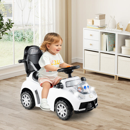 Costway 3-in-1 Push Car for Toddler Stroller Sliding Walking Car for Boys and Girls - White