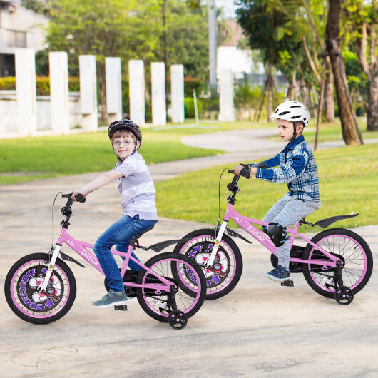 Costway 18 Inch Kids Bike for 4-8 Years Old Sport Bicycle with Adjustable Handlebar and Saddle-18 inches