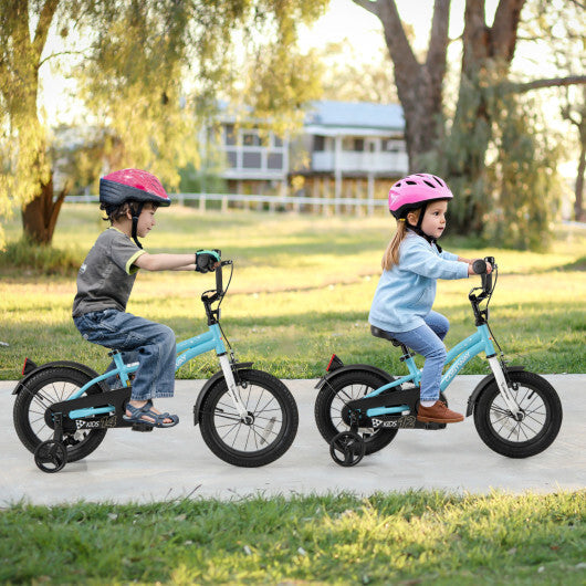 Costway 12-Inch Kids Bike for 3-4 Years Old Children Bicycle with Training Wheels
