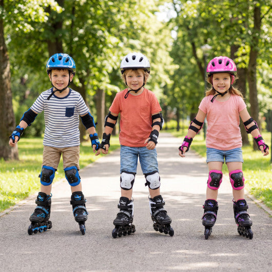 Costway Adjustable Kids' Incline Skates for Boys Girls Ages 5-14-Blue