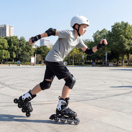 Costway Adjustable Kids' Incline Skates 4 Sizes Adjustable Blade Roller-Black