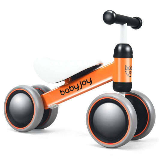 Costway 4 Wheels No-Pedal Baby Balance Bike Orange