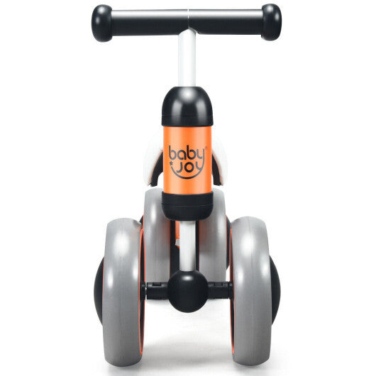 Costway 4 Wheels No-Pedal Baby Balance Bike Orange