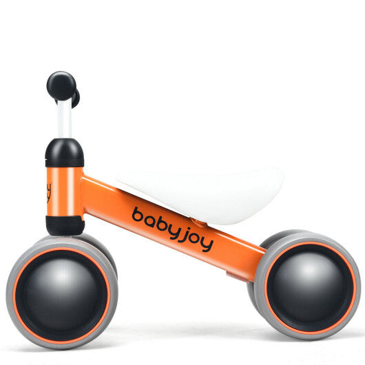 Costway 4 Wheels No-Pedal Baby Balance Bike Orange