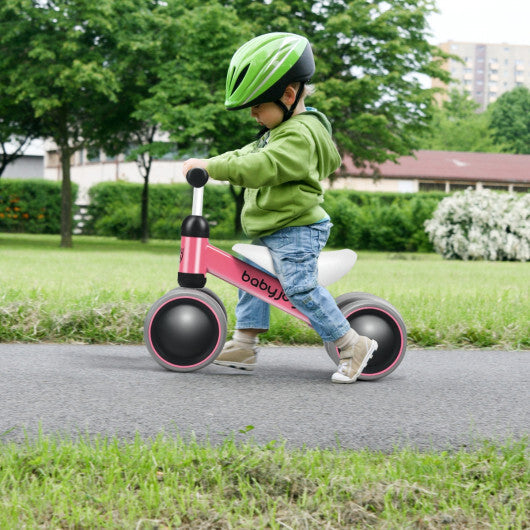 Costway 4 Wheels No-Pedal Baby Balance Bike Pink