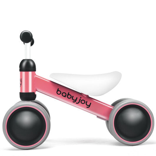 Costway 4 Wheels No-Pedal Baby Balance Bike Pink