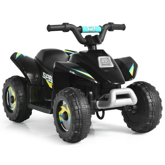 Costway 6V Kids Electric Quad ATV 4 Wheels Ride On Toy Toddlers Forward&Reverse Black