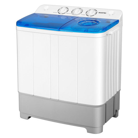 Costway 2-in-1 Portable 22lbs Capacity Washing Machine with Timer Control-Blue