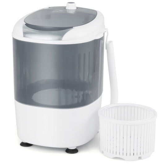 Costway Portable Mini Washing Machine Semi-Automatic Washer and Spinner Combo with Single Tub-Gray