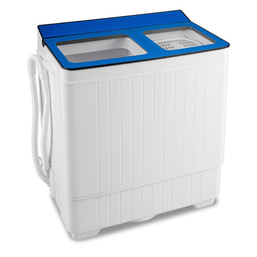 Costway Portable Washing Machine with 18 LBS Washer and 8 LBS Spinner Combo-Blue
