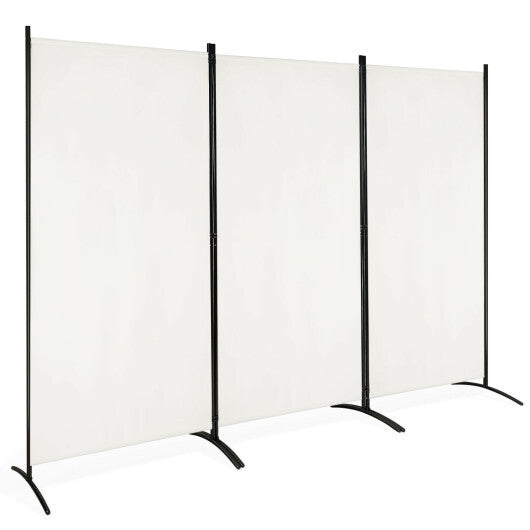 Costway3-Panel Room Divider Folding Privacy Partition Screen for Office Room-White
