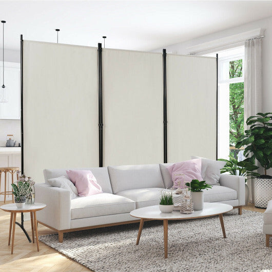 Costway3-Panel Room Divider Folding Privacy Partition Screen for Office Room-White