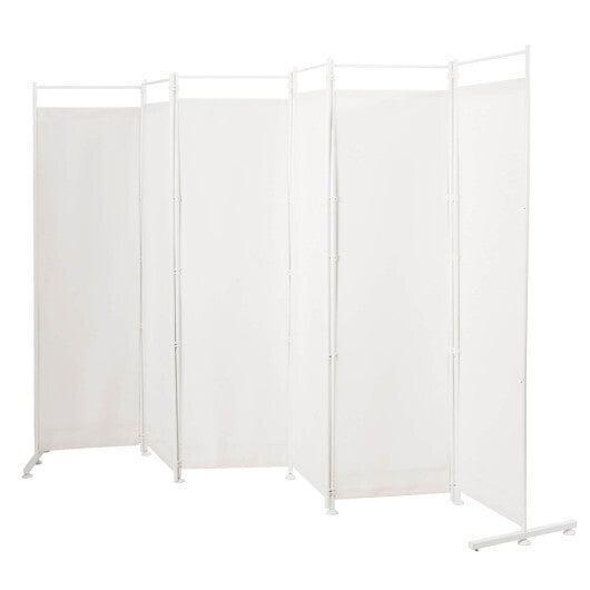 Costway 6-Panel Room Divider Folding Privacy Screen-White
