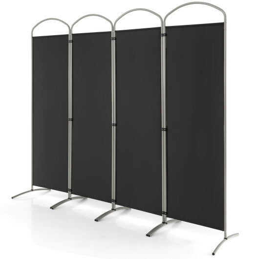 Costway 6.2Ft Folding 4-Panel Room Divider for Home Office Living Room-Black