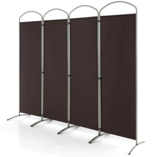 Costway 6.2Ft Folding 4-Panel Room Divider for Home Office Living Room -Brown