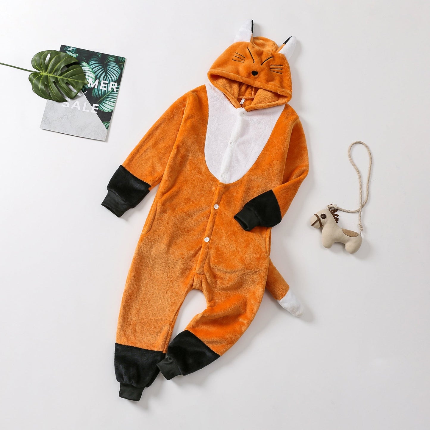 Flannel Funny Dinosaur Pajama Animal Dinosaur Family Home Funny Costume One-Piece