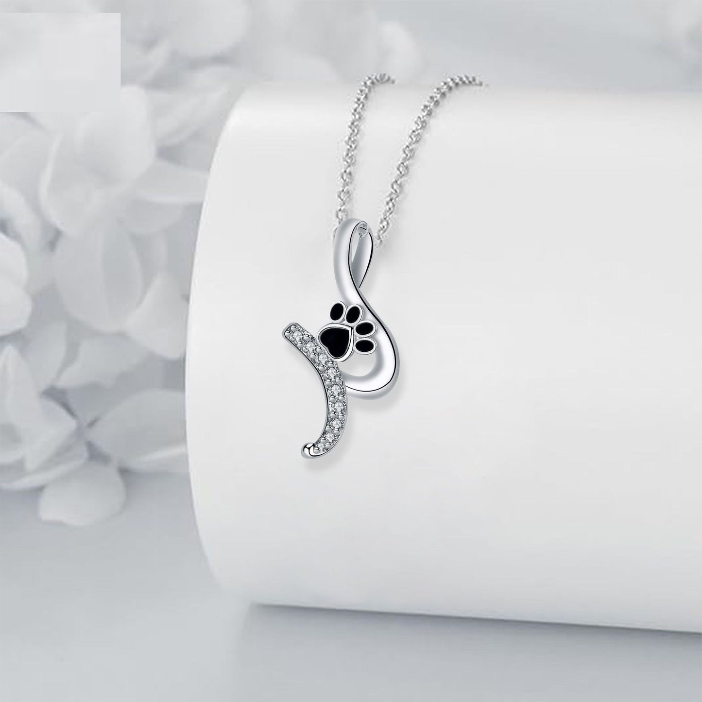 Fashion Cute Pet Paw Print Pendant Necklace