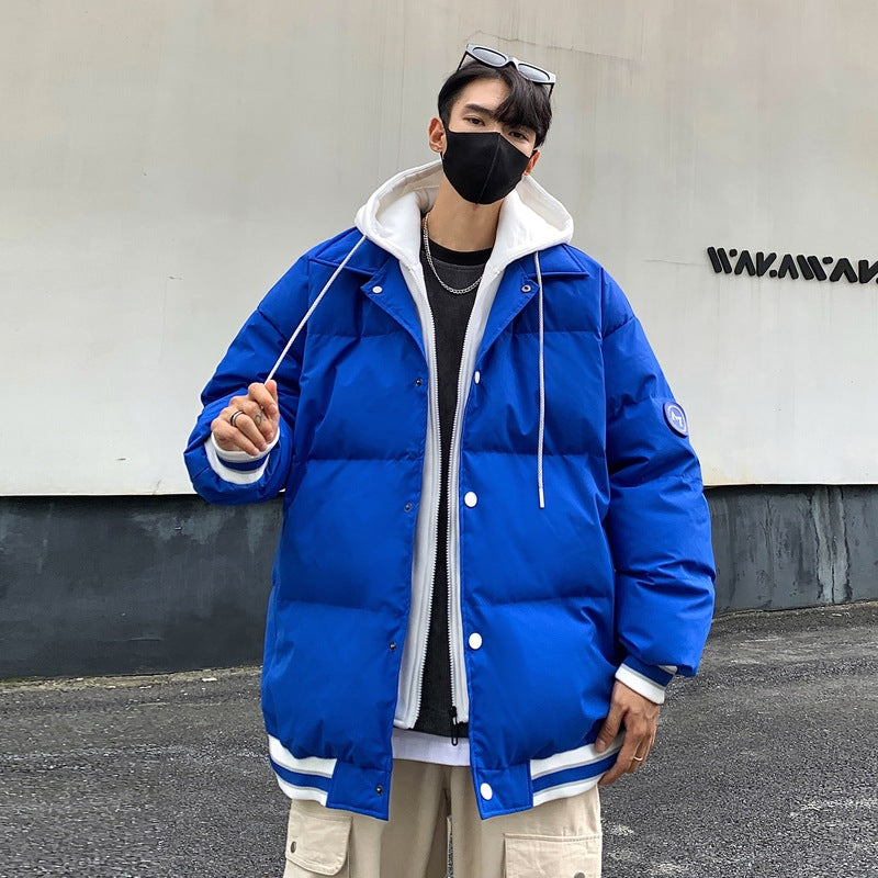 New White Duck Down Thickened Warm Couple Coat