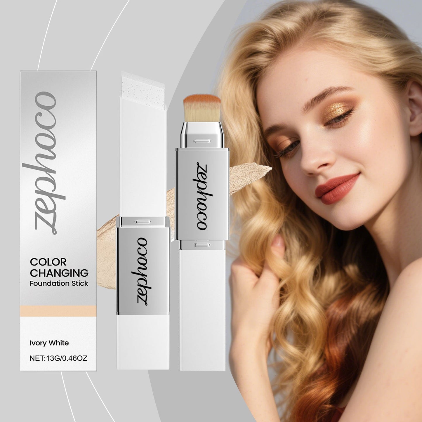 2-in-1 Color-Changing Foundation Stick Ivory White