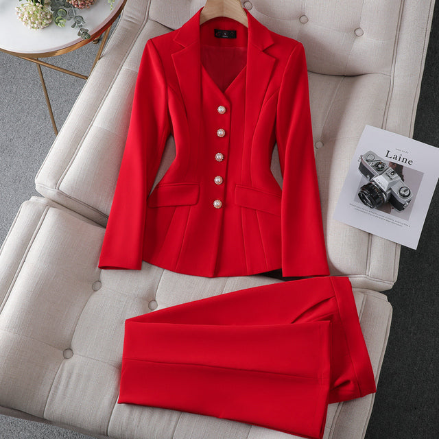 Women’s Office Business Suit Jacket and Pants Set