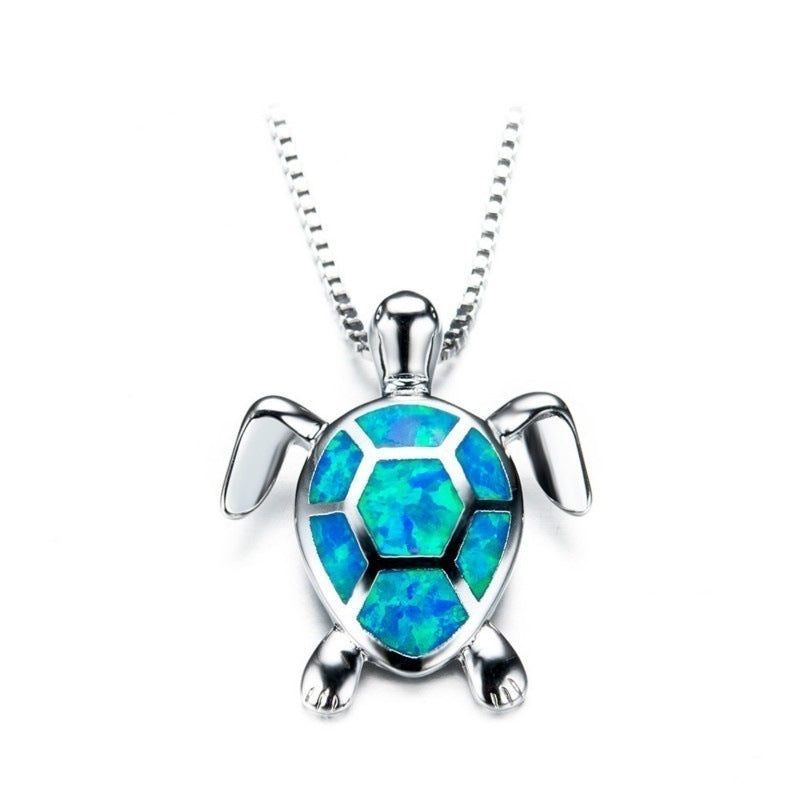 Fashion Turtle Simple Necklace Stud Earrings Set