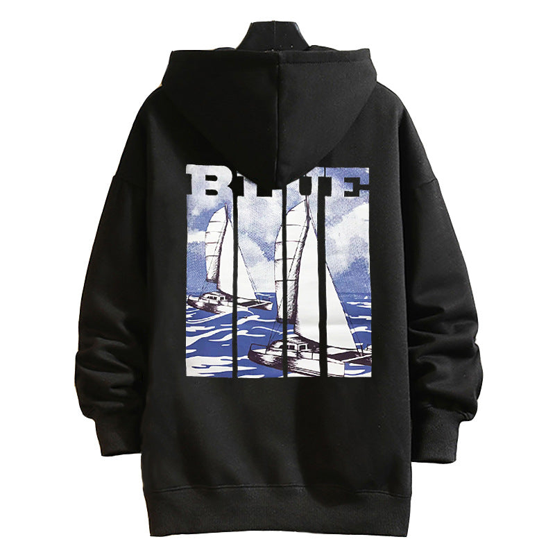 Men's Plus Size Velvet Hooded Jacket for Autumn/Winter