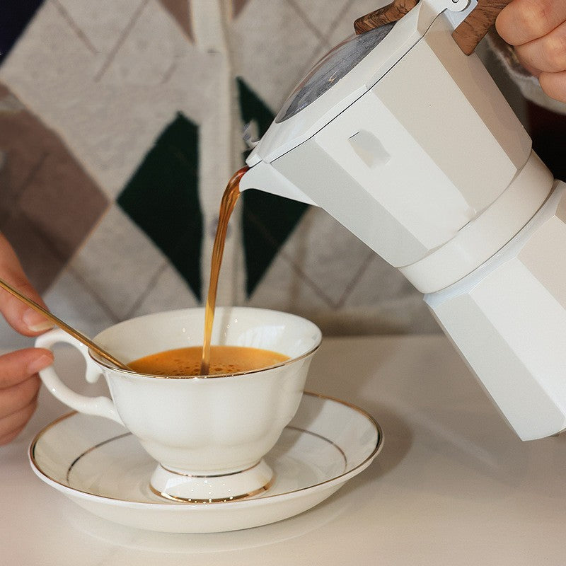 Outdoor Camping Italian Double Valve Mocha Kettle