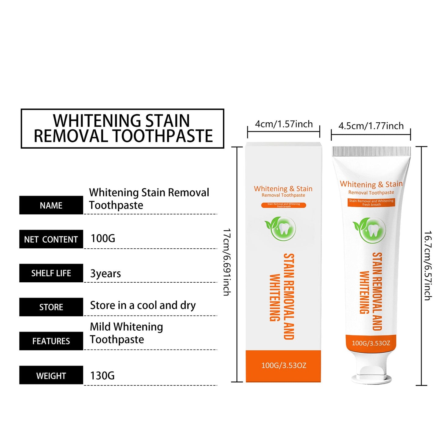 Gentle Whitening Toothpaste 1 00g  1box