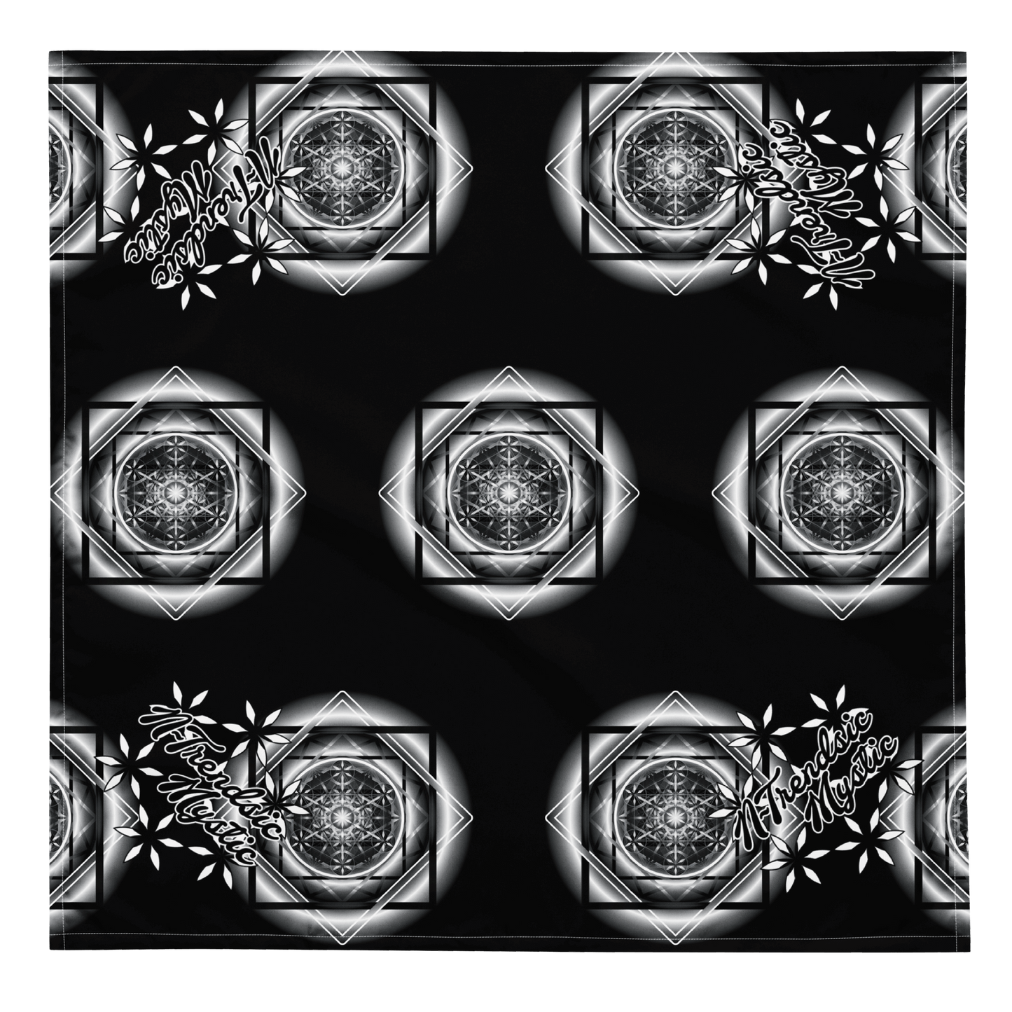 Melchizedek | All-Over Print Bandana (B/W)