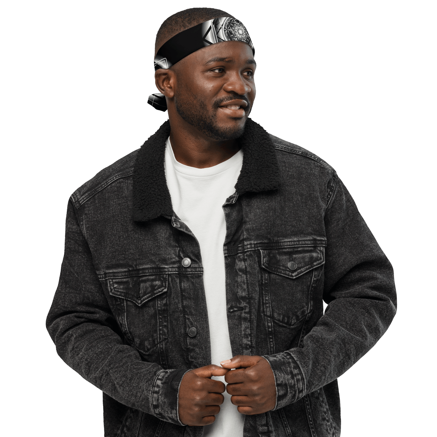 Melchizedek | All-Over Print Bandana (B/W)