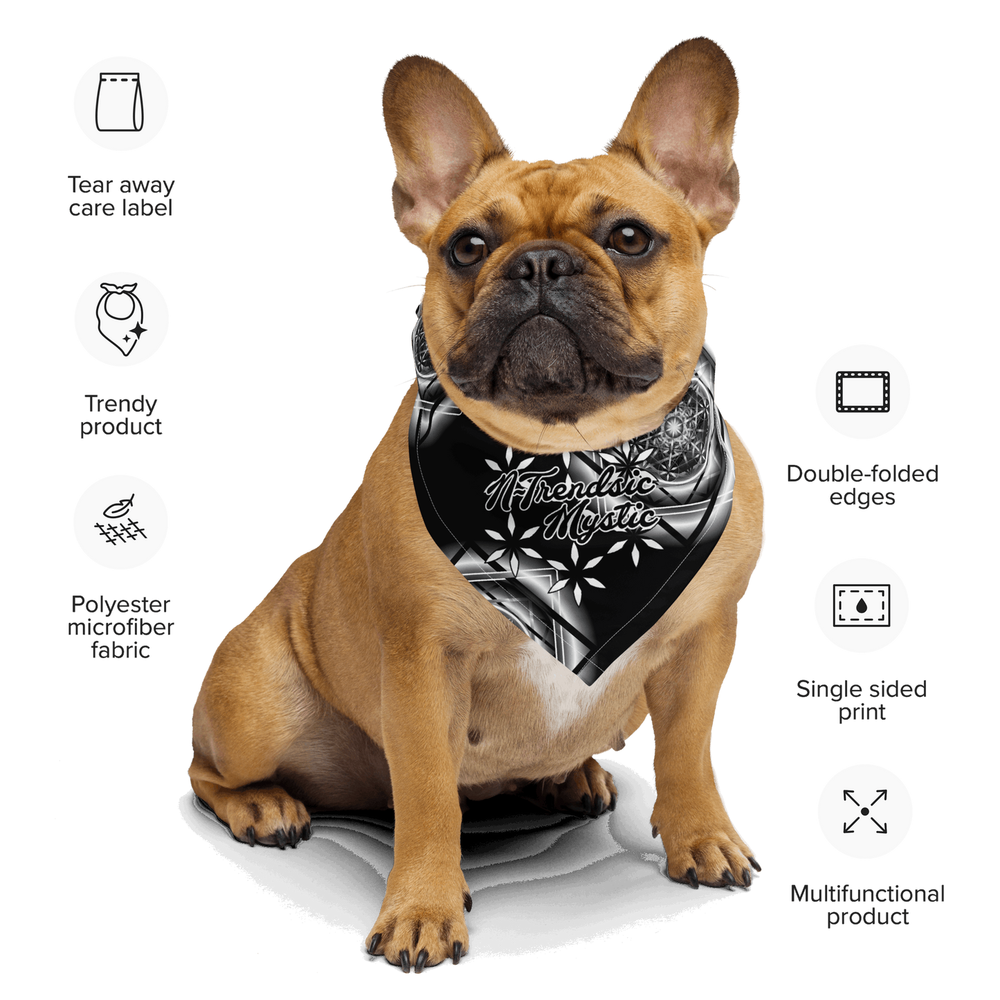 Melchizedek | All-Over Print Bandana (B/W)