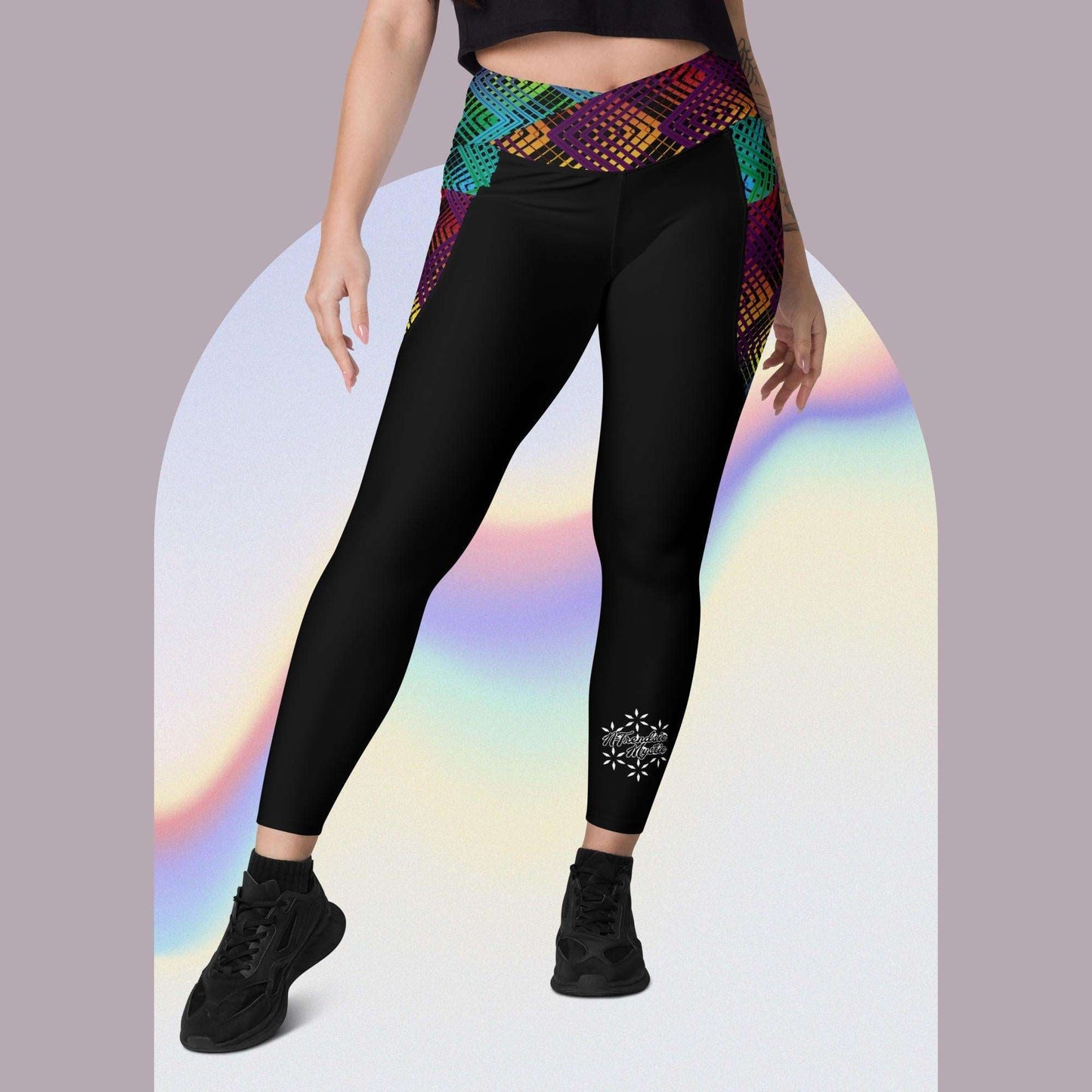 Ziggy Stripes | Crossover Leggings with Pockets