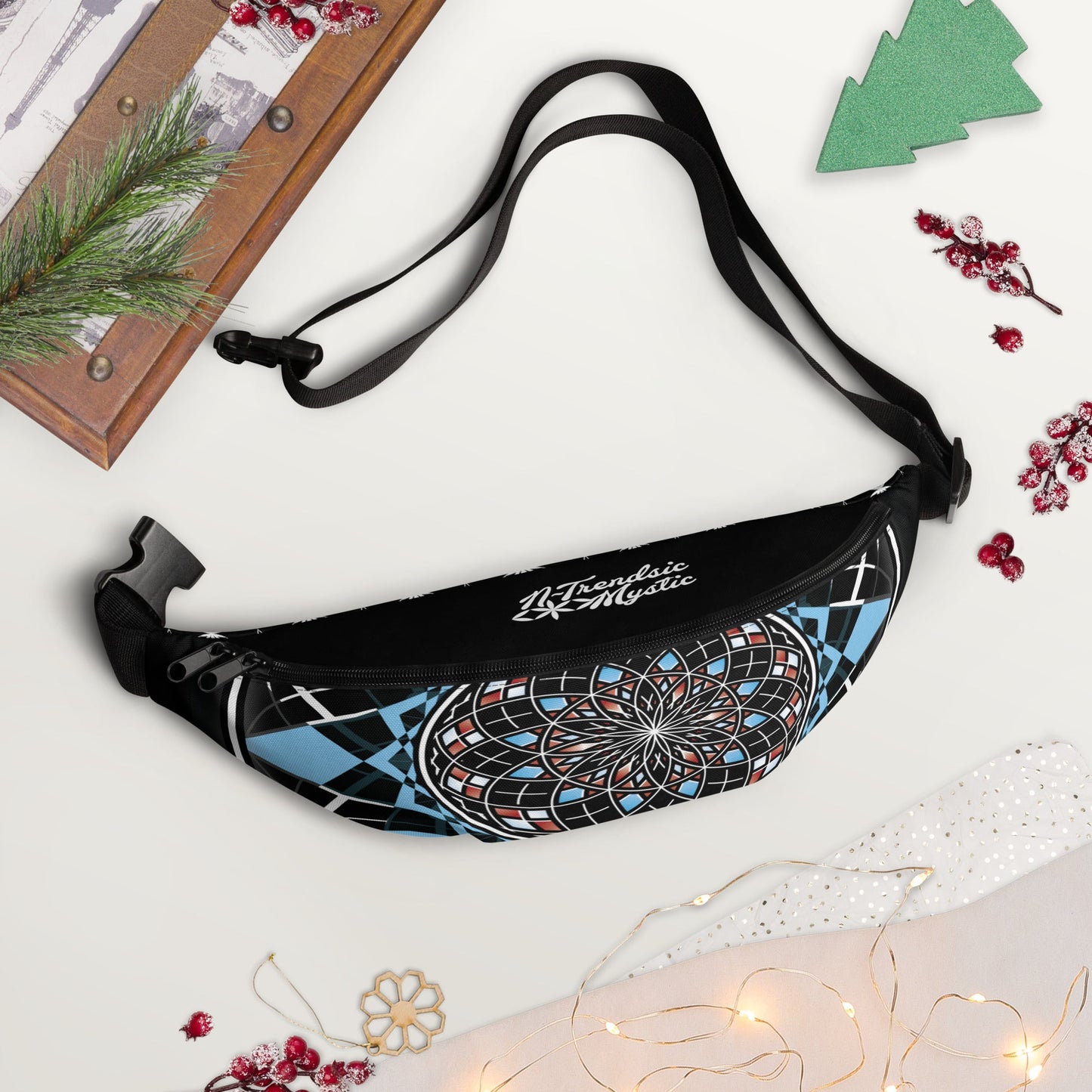 Quantum Bloom Fanny Pack | Sacred Geometry Travel Bag