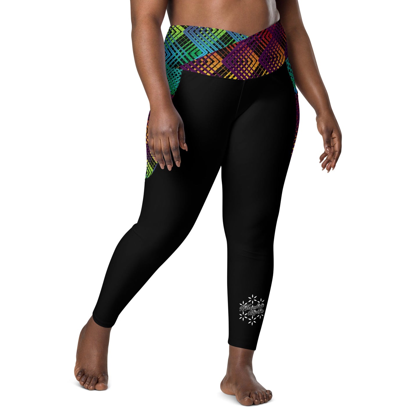 Ziggy Stripes | Crossover Leggings with Pockets