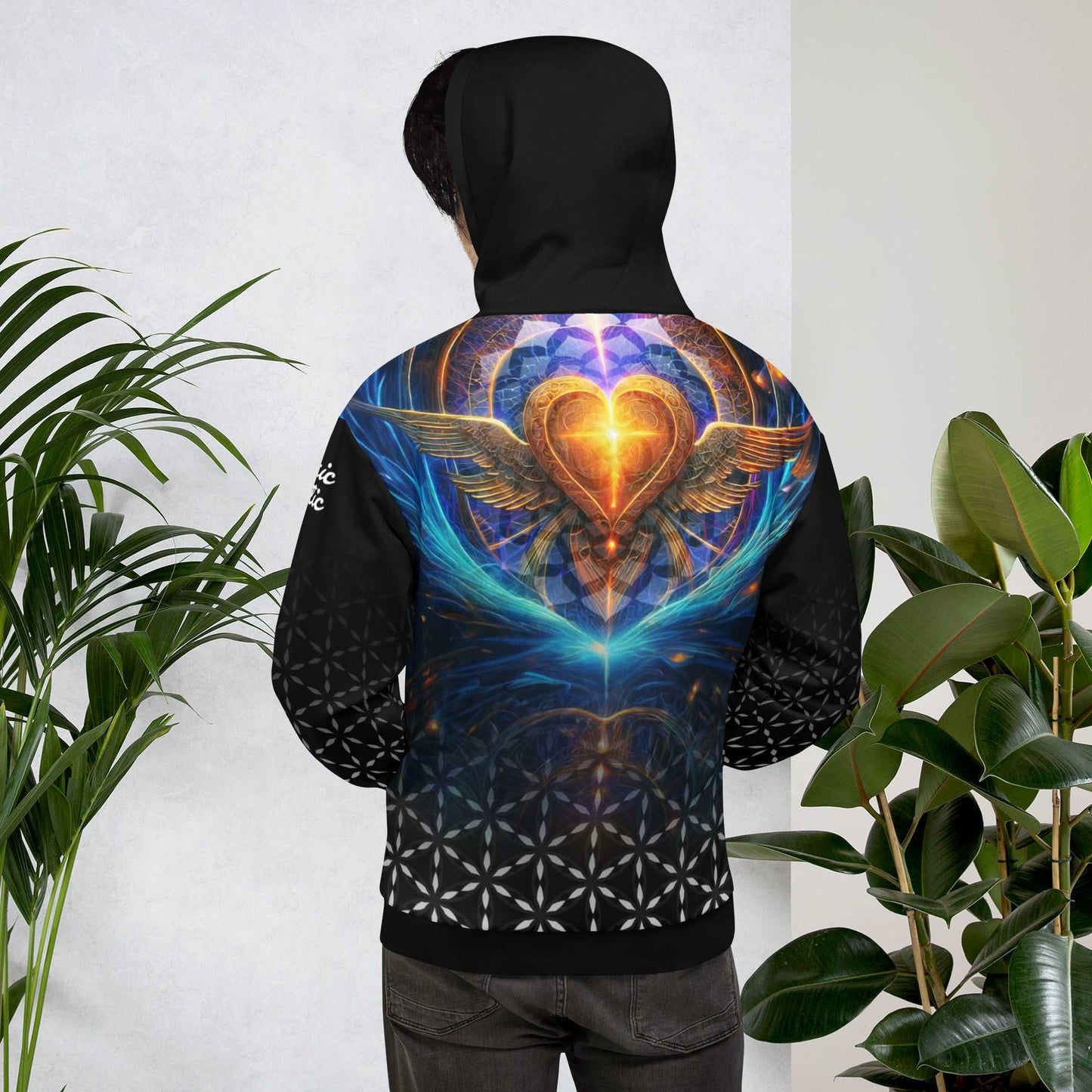 Mystic Wings | Golden Heart Flight Unisex Hoodie